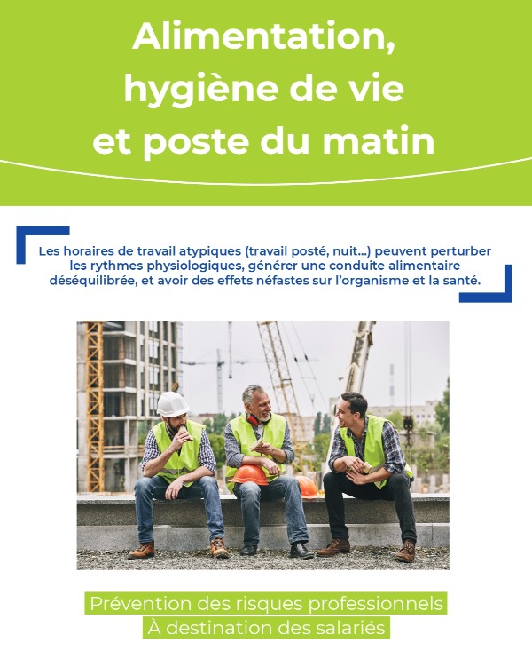 Alimentation, hygiène de vie et poste du matin 